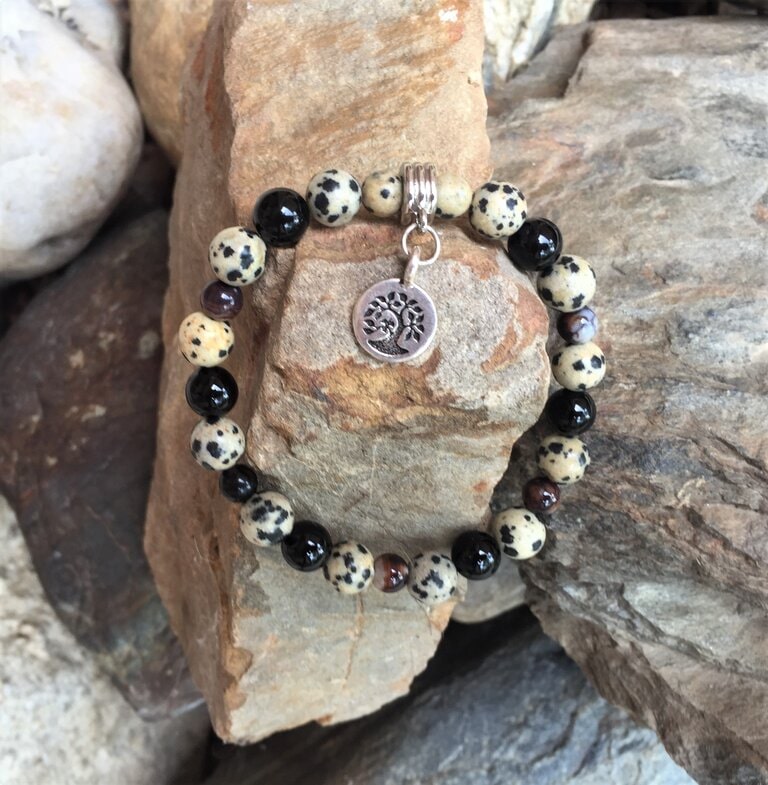 bracelet-femme-jaspe-dalmatien-obsidienne-lithotherapie-toulouse