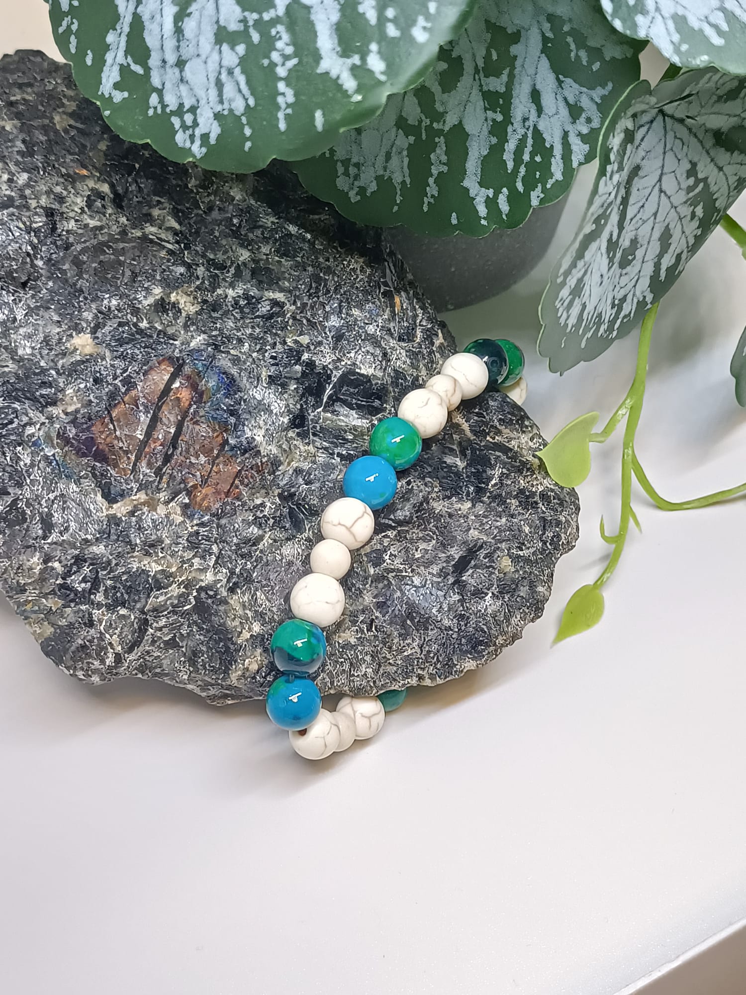 bracelet-femme-perles-magnésite-chrysocolle-montauban-grisolles-toulouse