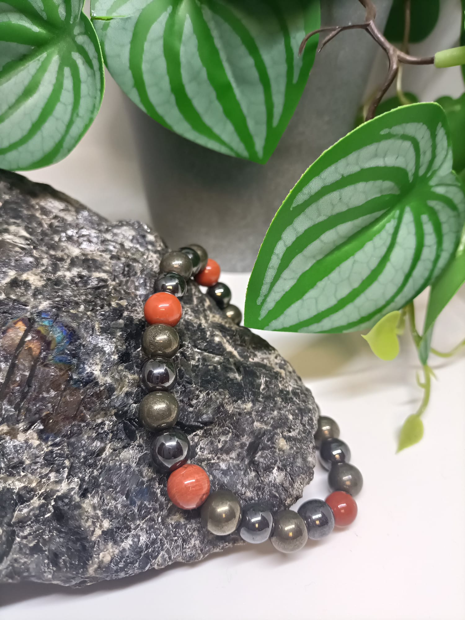 bracelet-homme-jaspe-rouge-pyrite-hématite-bijoux-pierre-naturelle-lithotherapie-grisolles-montauban-toulouse