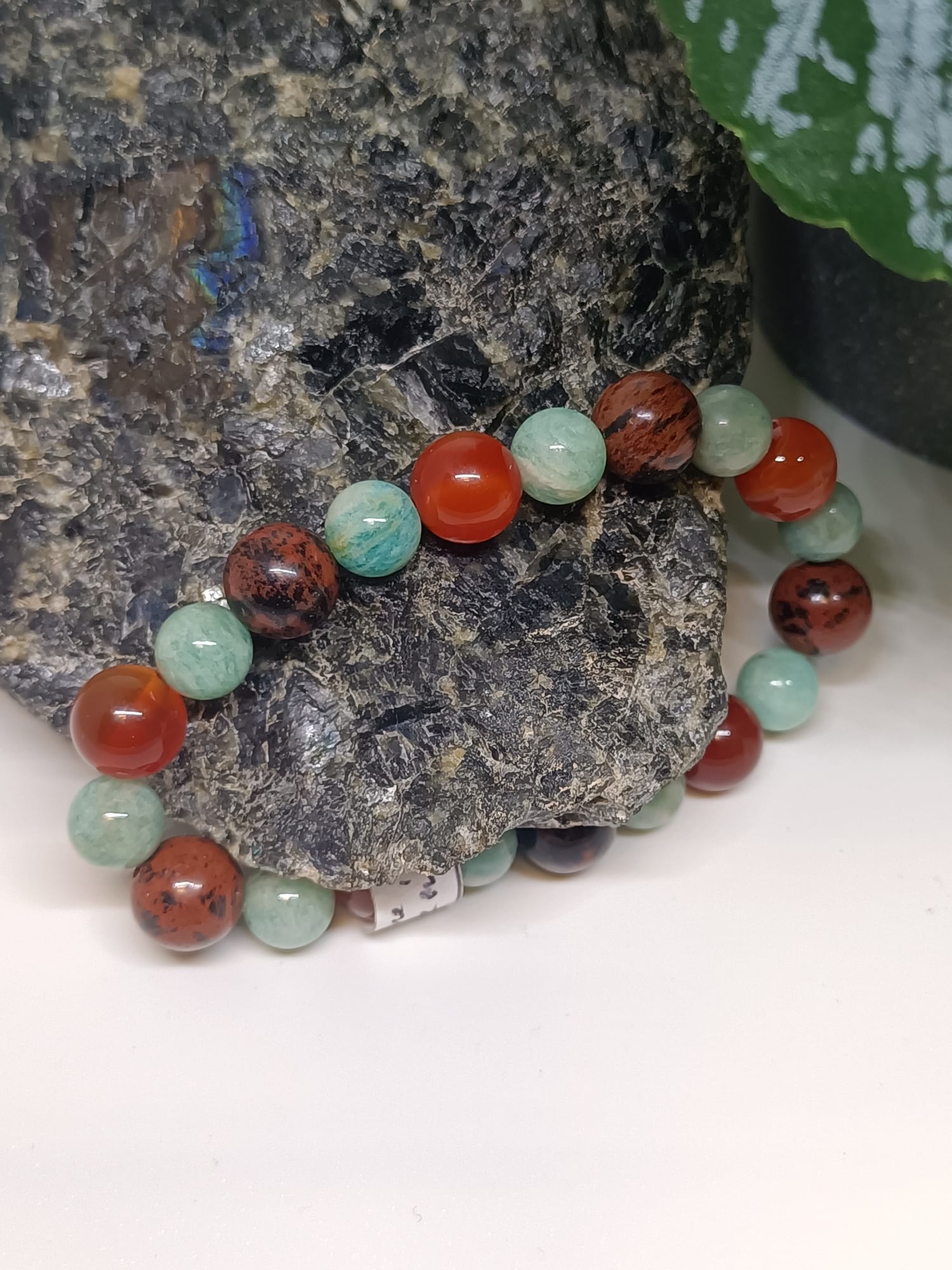 bracelet-perles-amazonite-cornaline-jaspe-acajou-montauban-grisolles-toulouse